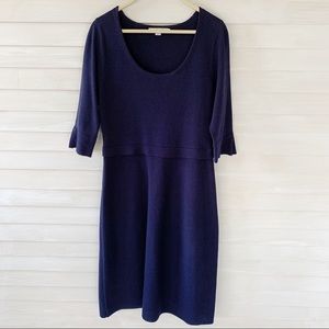Boden Blue Knitted Juliette Dress Size 8L
